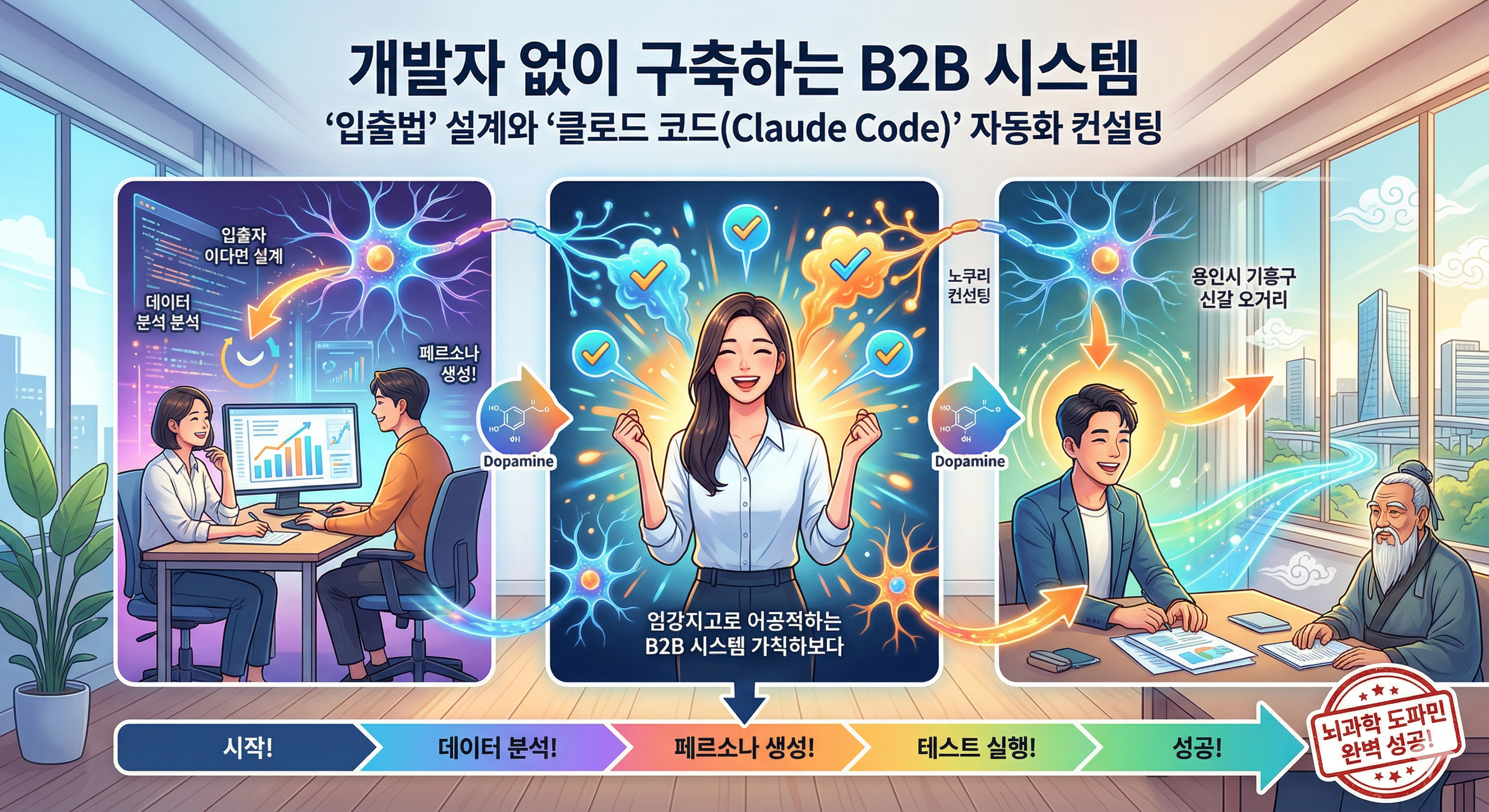 개발자 없이 구축하는 B2B 시스템: '입출법' 설계와 '클로드 코드(Claude Code)' 자동화 컨설팅 | 부업의신 개발자 없이 구축하는 B2B 시스템: '입출법' 설계와 '클로드 코드(Claude Code)' 자동화 컨설팅 - AI & 업무 자동화 아이디어 썸네일