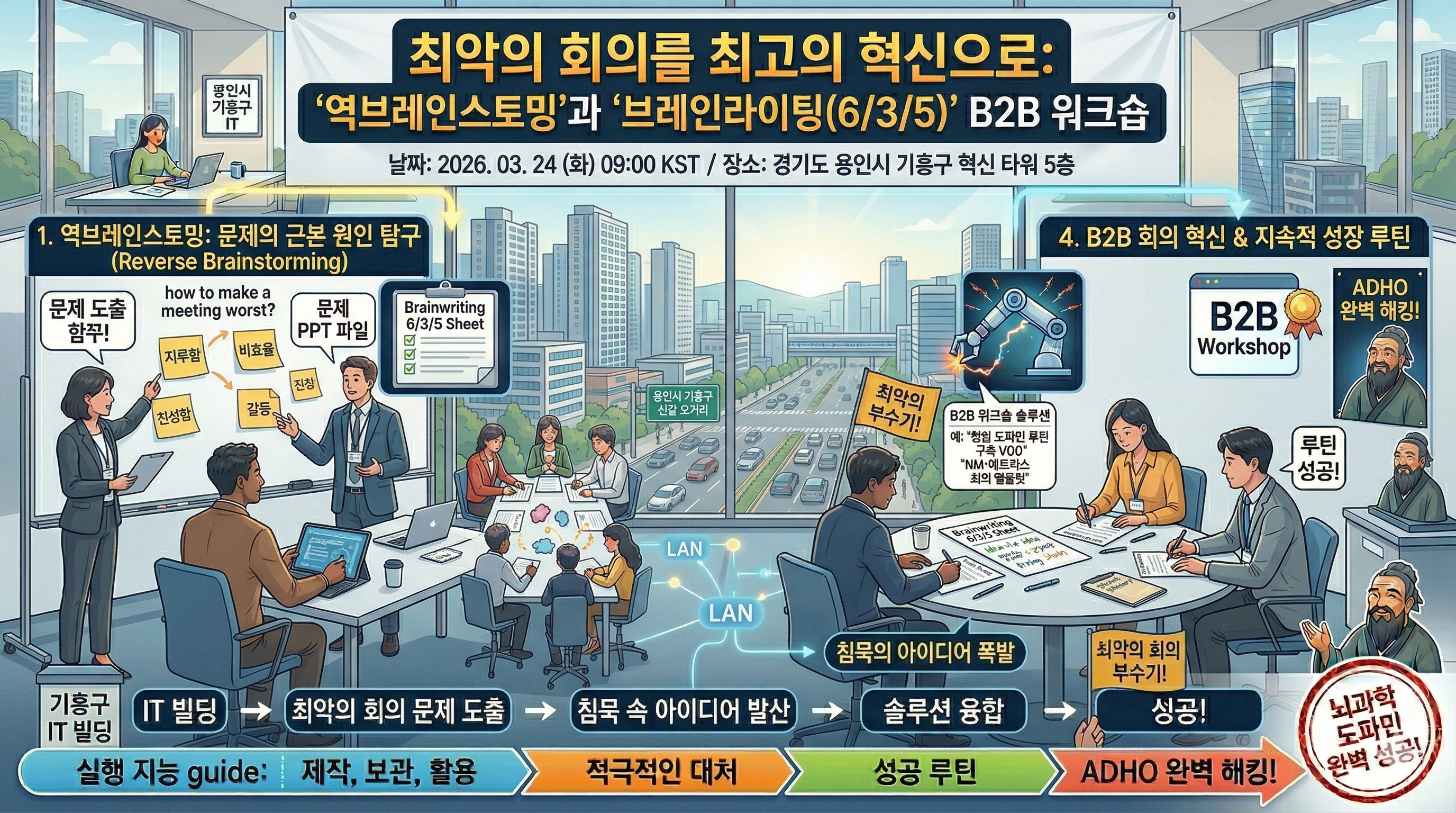  최악의 회의를 최고의 혁신으로: '역브레인스토밍'과 '브레인라이팅(6/3/5)' B2B 워크숍  - 창업 & 소상공인 솔루션 아이디어 썸네일