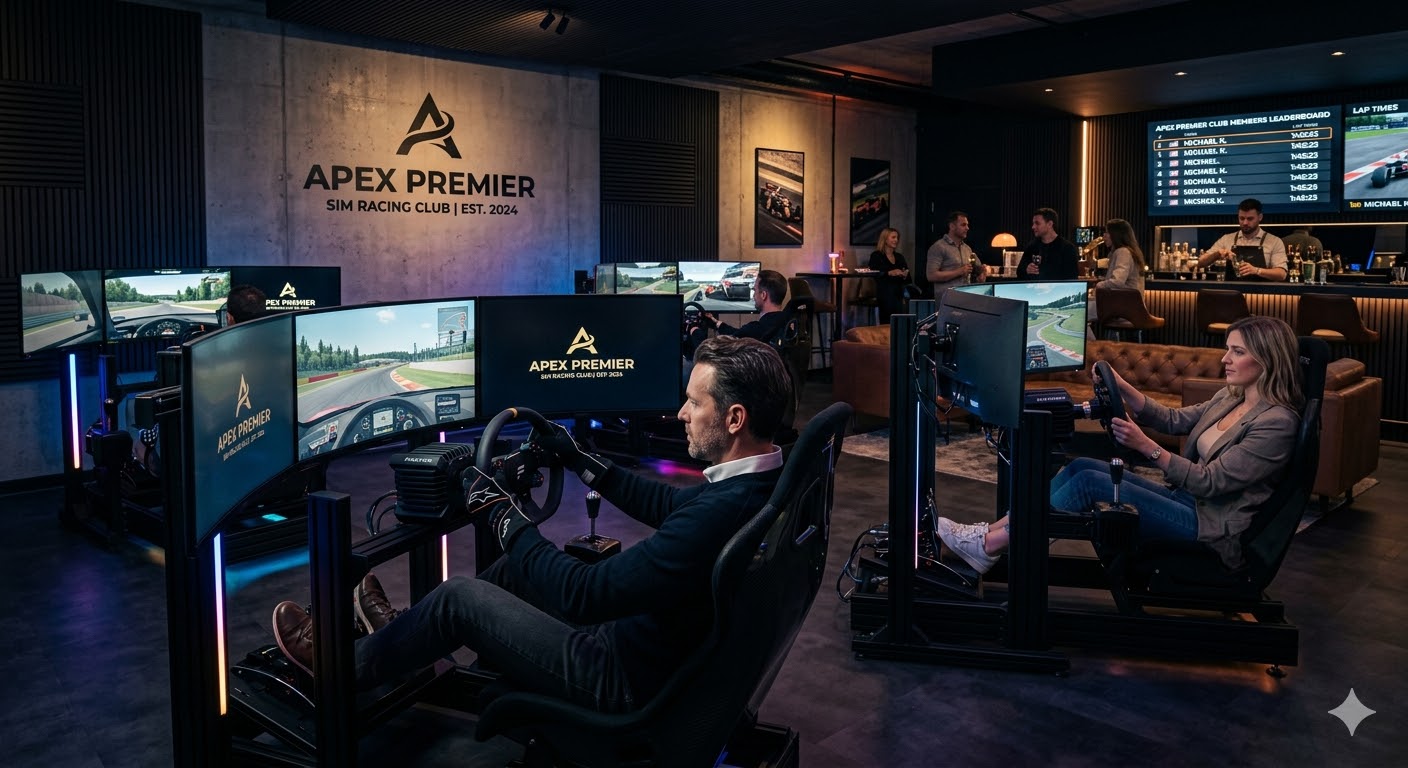 '어른들을 위한 척이치즈': 하이엔드 심 레이싱(Sim Racing) 구독형 공간 비즈니스 | 창업의추억 '어른들을 위한 척이치즈': 하이엔드 심 레이싱(Sim Racing) 구독형 공간 비즈니스 - 창업 & 소상공인 솔루션 아이디어 썸네일